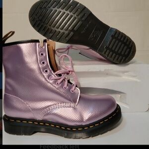 Metallic Purple Lace-Up pink Dr.Martens size 7